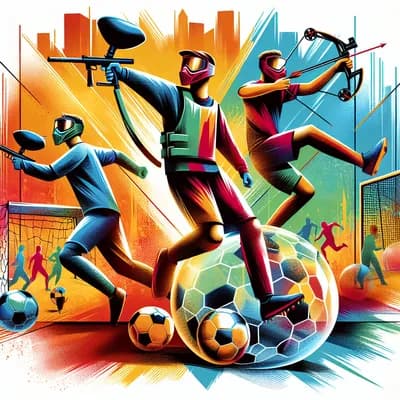 paintball / bubble foot / archery tag