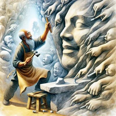 Initiation sculpture sur pierre