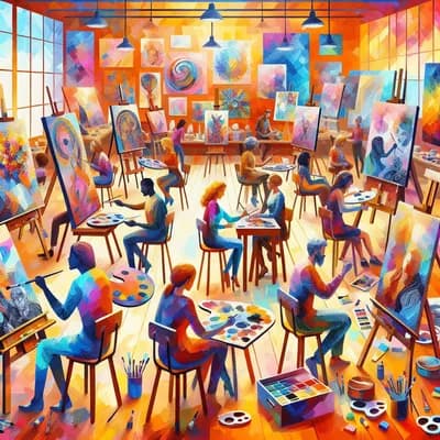 Cours peinture et expression artistique tous niveaux.