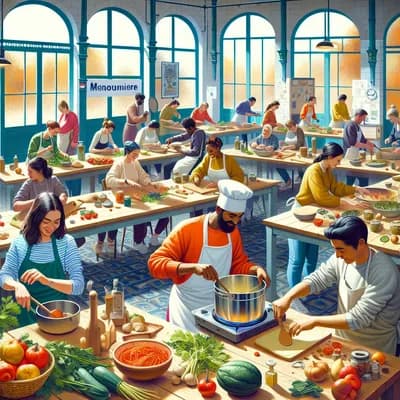 Atelier, cours de cuisine à La Menouniere avec session saveurs