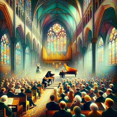 Concert flûte/clavecin à l'église de saint trojan