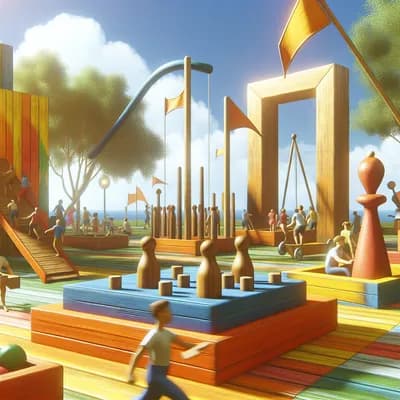 Jeux Géants en bois à St-denis