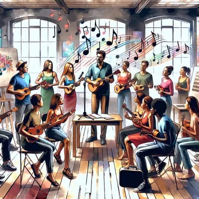 Atelier d'initiation au ukulélé à st-denis avec jean-bat