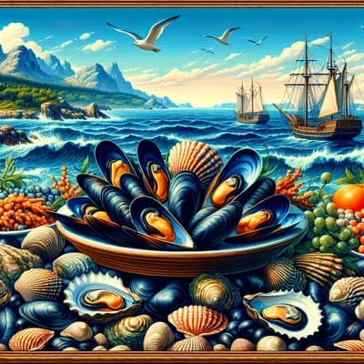 Eglades de moules, huîtres naturelles et incroyable vue sur mer