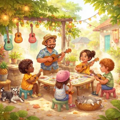 Atelier d'ukulélé à Domino