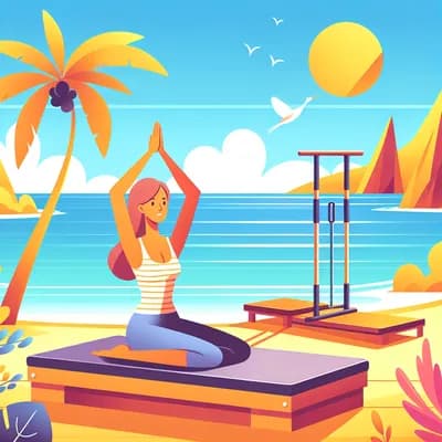 Séance de Pilates avec Stéphanie de Yoga des îles 🏖