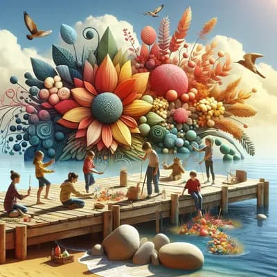 Atelier 6-10 ans "land'art" au Port des Salines