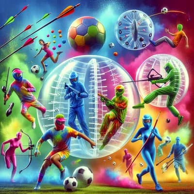 paintball / bubble foot / archery tag
