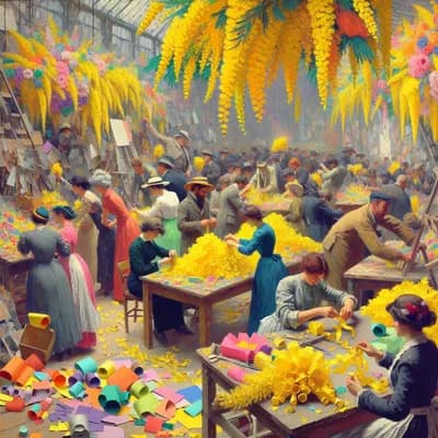 Atelier fleurs en papier crépon pour la Fête du Mimosa 🌼🎉