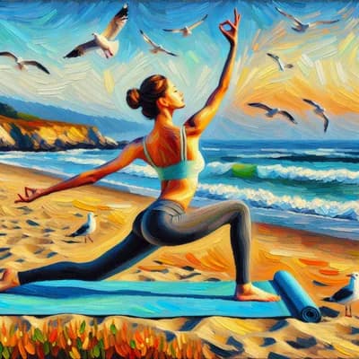 Yoga à la plage de l’ecuissière avec Caro 🌊