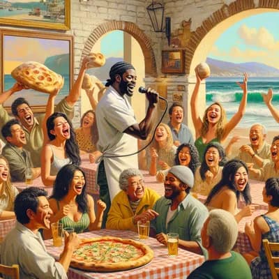 karaoke à la pizzeria la casa giorgiani à la Bree les Bains