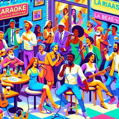 karaoke à la pizzeria la casa giorgiani à la Bree les Bains