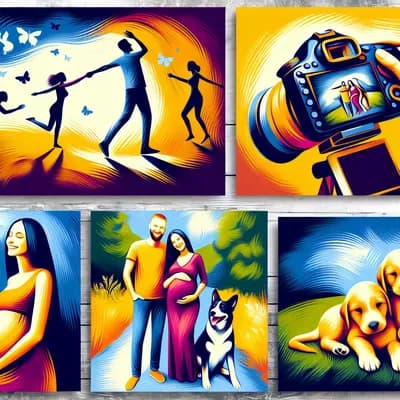 Instants photos, séance photo couple, grossesse, animalière..