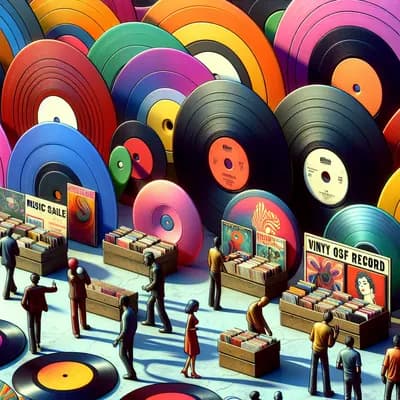 exposition vente C.cecile et ses vinyles