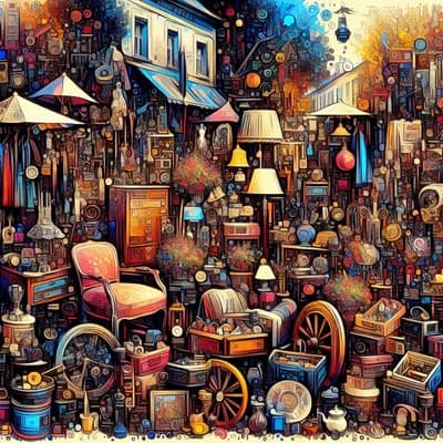 brocante, vide, grenier