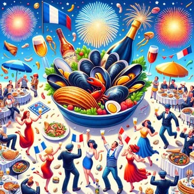 Éclade de moules, Bal et feu d'artifice