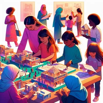 Atelier "Petit architecte" animé par Marjorie Peraud du musée d’Oléron