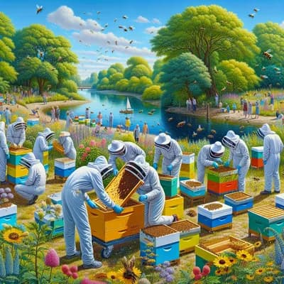 Baptême d’apiculture au Parc de l'Estuaire !