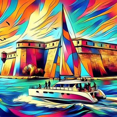 Tour de Fort Boyard en catamaran