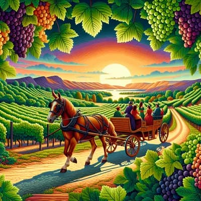 Balade calèche et dégustation au chai du vigneron Favre