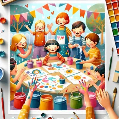 Atelier petite enfance - Peinture propre