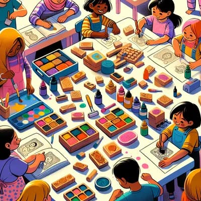 Animation jeune public - Atelier tampographique