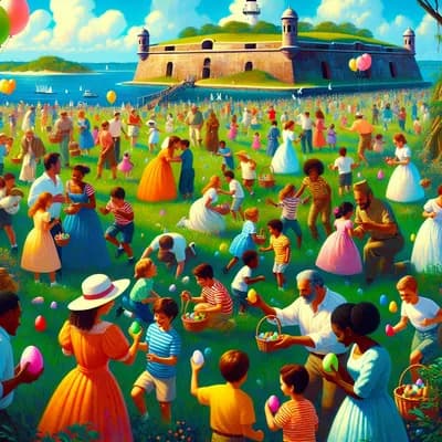 Chasse aux oeufs au Fort de l'Ile Madame