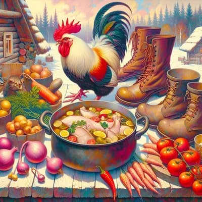 Randonnée pédestre et sa poule au pot