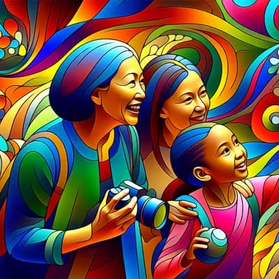 Visite guidée familiale avec Julia et Flavia