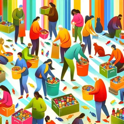 Collecte alimentaire pour chats