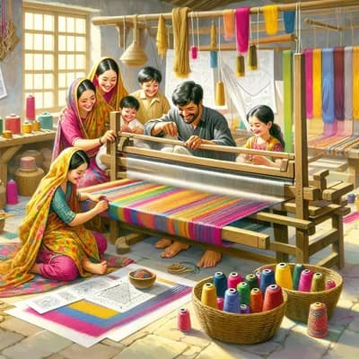 Atelier en famille - découverte du tissage