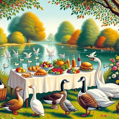 A la table des oiseaux d’eau.