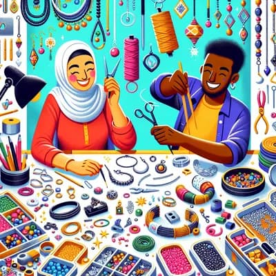 Atelier Upcycling de bijoux : création d’une paire de boucles d’oreilles unique