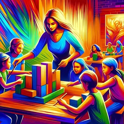 Activité Kapla© animée par animée par Marjorie Peraud du musée d’Oléron