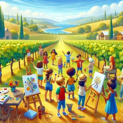 Visite du vignoble et atelier créatif enfants