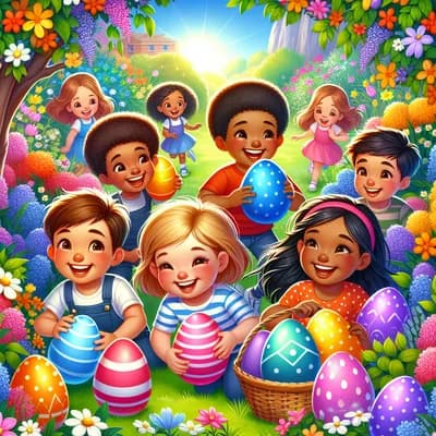 Chasse aux oeufs de Pâques