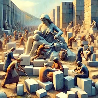 Initiation à la taille de pierre et à la sculpture - La Pierre de Crazannes - Site du Fâ