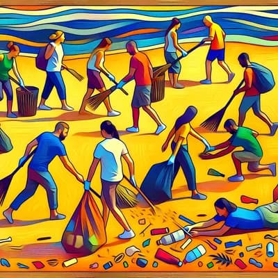 Ramassage des déchets sur plage