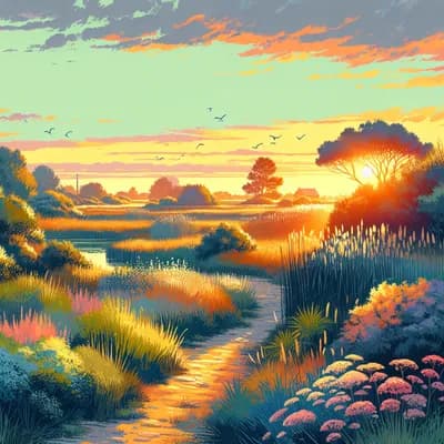 Balade nature dans les marais de Mornac-Sur-Seudre au crépuscule