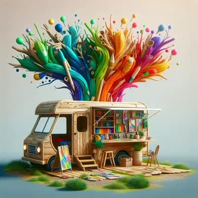 Atelier créatif Mobile en bois flotté